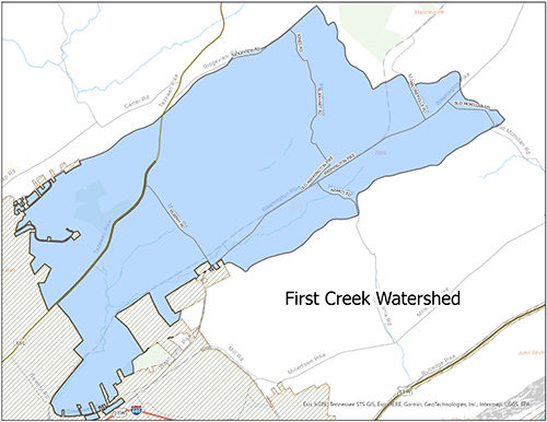 First Creek Watershed map